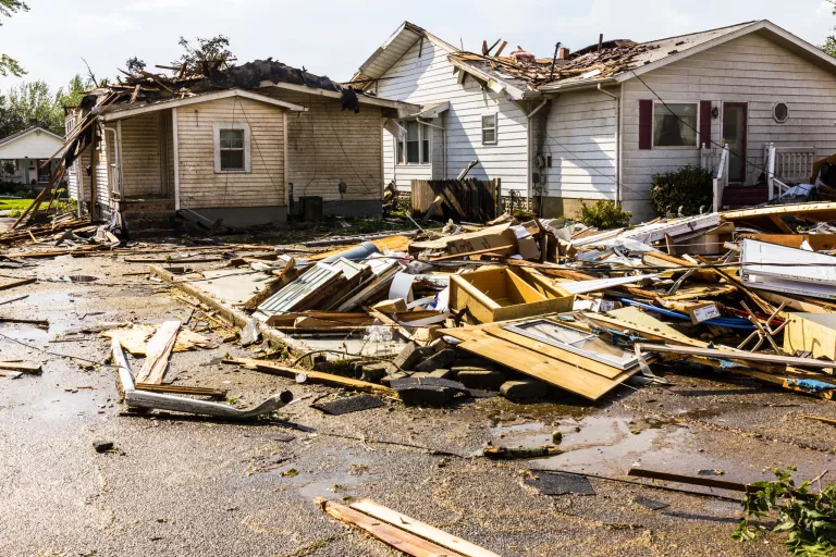 Kokomo - August 24, 2016: Several EF3 tornadoes touched down in a residential neighborhood causing millions of dollars in damage. This is the second time in three years this area has been hit by tornadoes 44